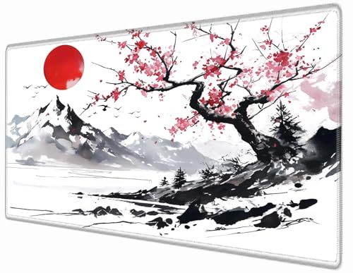 Image of Gaming Mouse Pad 36x24 Desk Mat Large Mousepad Cherry Blossom Desk Pad Big Computer Mat Extended Mouse Mat Non Slip for Women Work Home