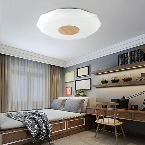 Moderne simple LED plafonnier bois, lampe de chambre à coucher créative - 5