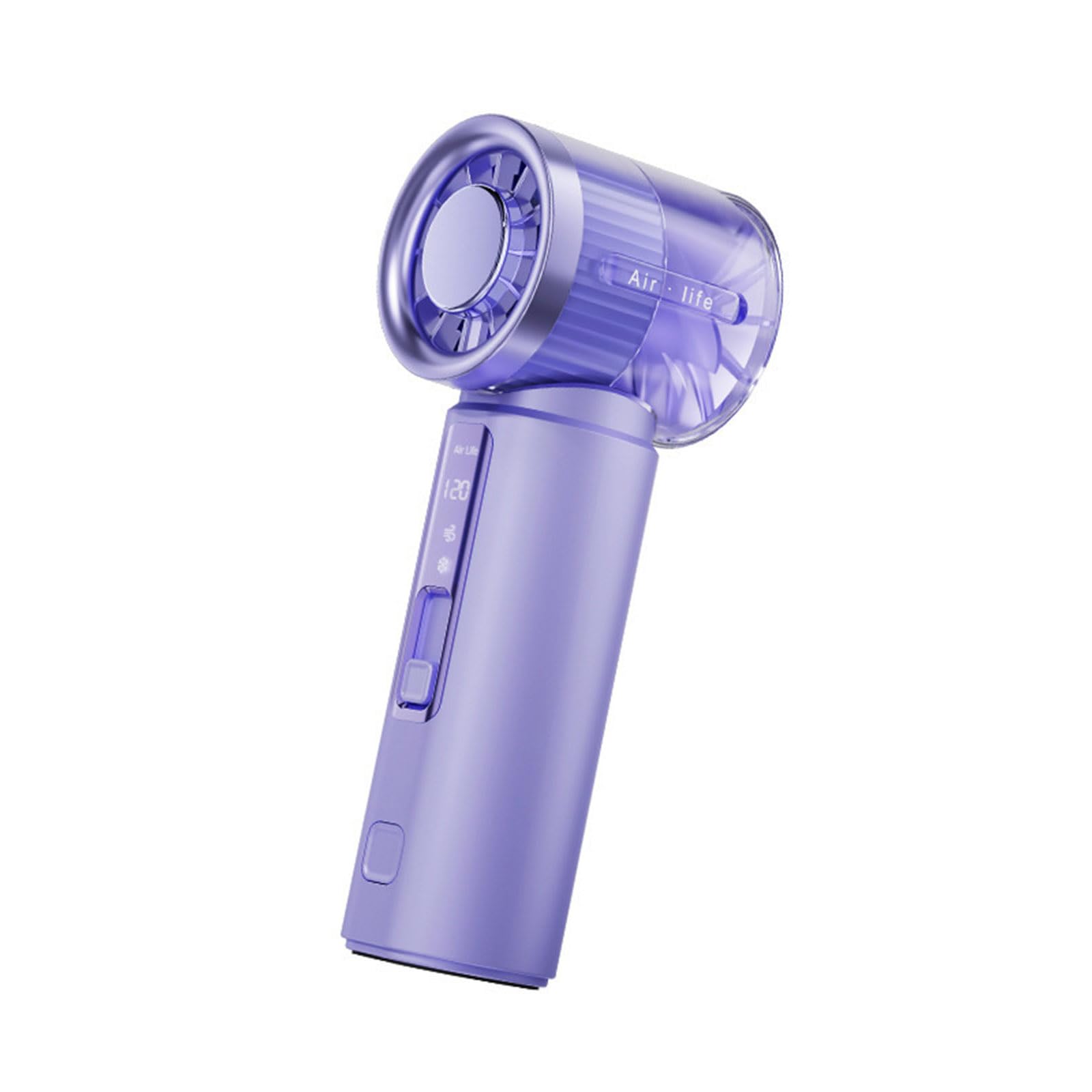 Elnwnnkc Portable Handheld Fan USB Rechargeable 120 Speeds, Quiet Cooling with Cold Compress for Travel Camping Home Portable Handheld Fan with Digital Display