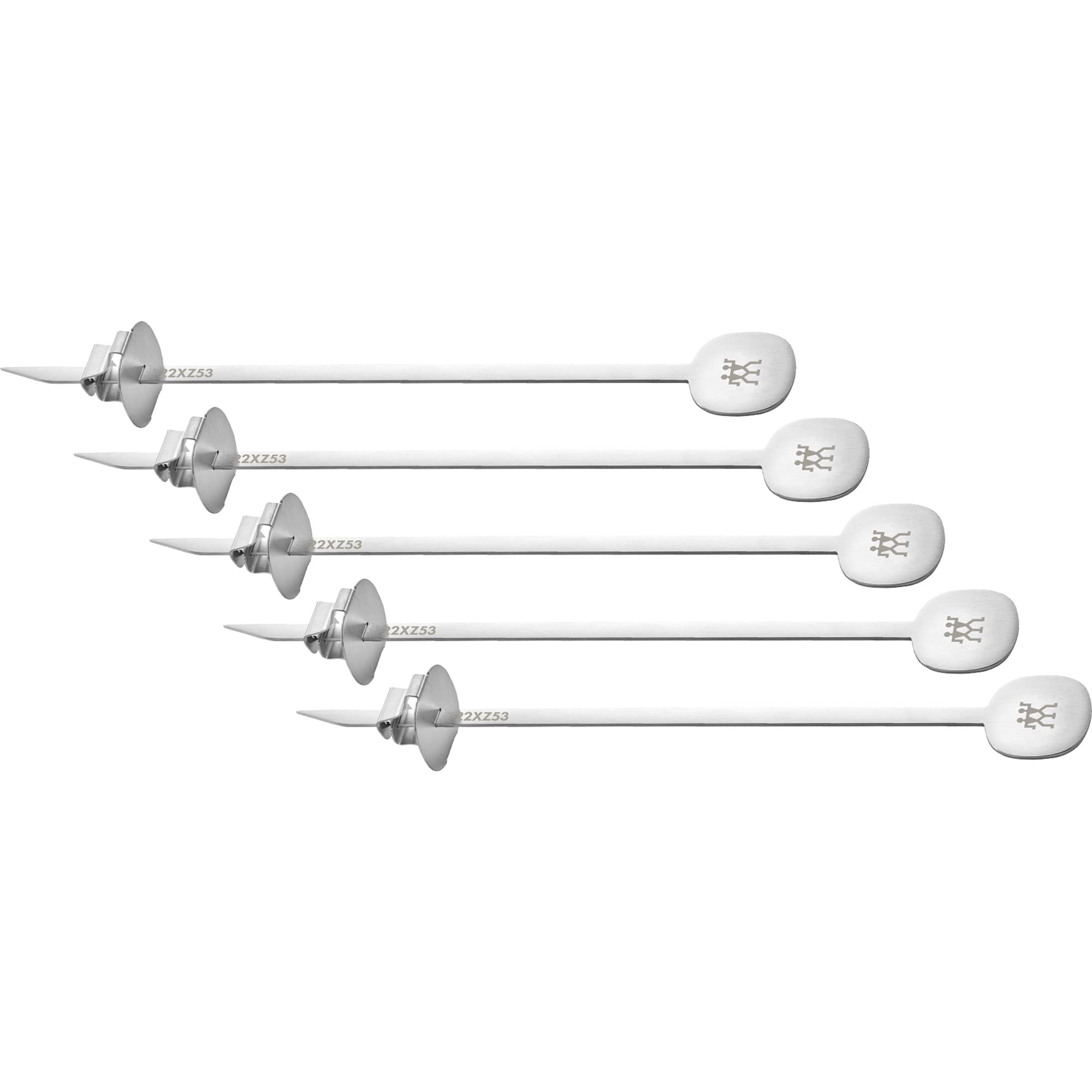 ZWILLING BBQ+ Spieß-Set aus Edelstahl, 5-teiliges Set, verstellbare Spieße, halten Lebensmittel an Ort und Stelle, 29,0 x 3,6 cm, spülmaschinenfest