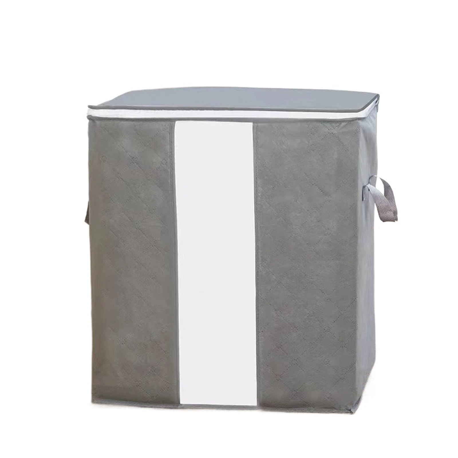 RRYPBOVG Foldable Blanket Storage Bags 3PCS 60L Foldable Quilt Storage Bag - Home Blanket Luggage Organizer with Zipper -Wardrobe Space Saver(Light Grey)