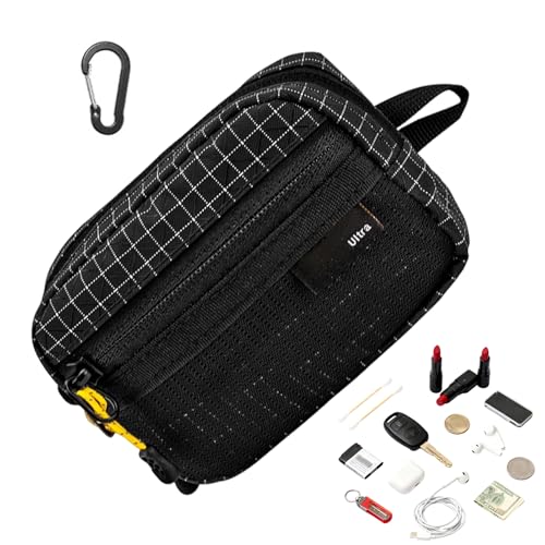 Mochila organizada con esta bolsa de correa con compartimentos para monedas y llaves