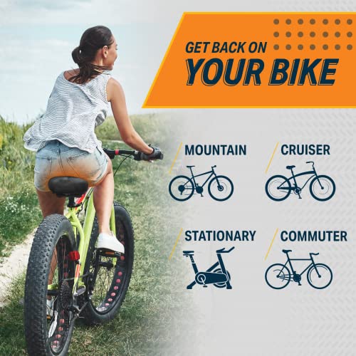 Bikeroo Bike Seat Cushion For Women - Universal Memory Foam Bicycle Seat For Mountain, Road, Exercise Bike - Comfortable Padded Bike Saddle Replacement W/ Shock Springs, Black #TOP7