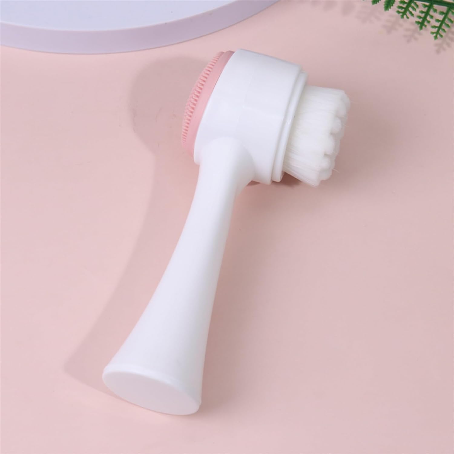 Portable 3D Silicone Facial Cleansing Massage Brush Skin Care Tools Facial Silicone Cleansing Brush For Deep Cleansing, Gentle Exfoliation, Blackhead Removal And Facial Massage (Kleur : Pink)
