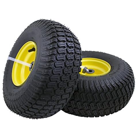 15x6.00-6" Front Tire Assembly Replacement for 100 and 300 Series John Deere Riding Mowers - 2 pack Cover