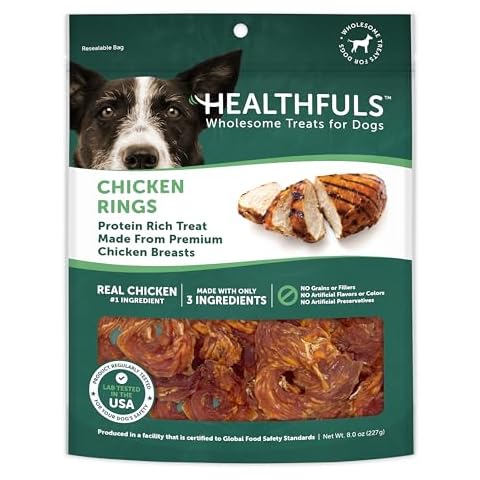 HEALTHFULS Chicken Rings, 8 oz - Healthy, Protein Rich Treats for Dogs - Dog Chews Cover