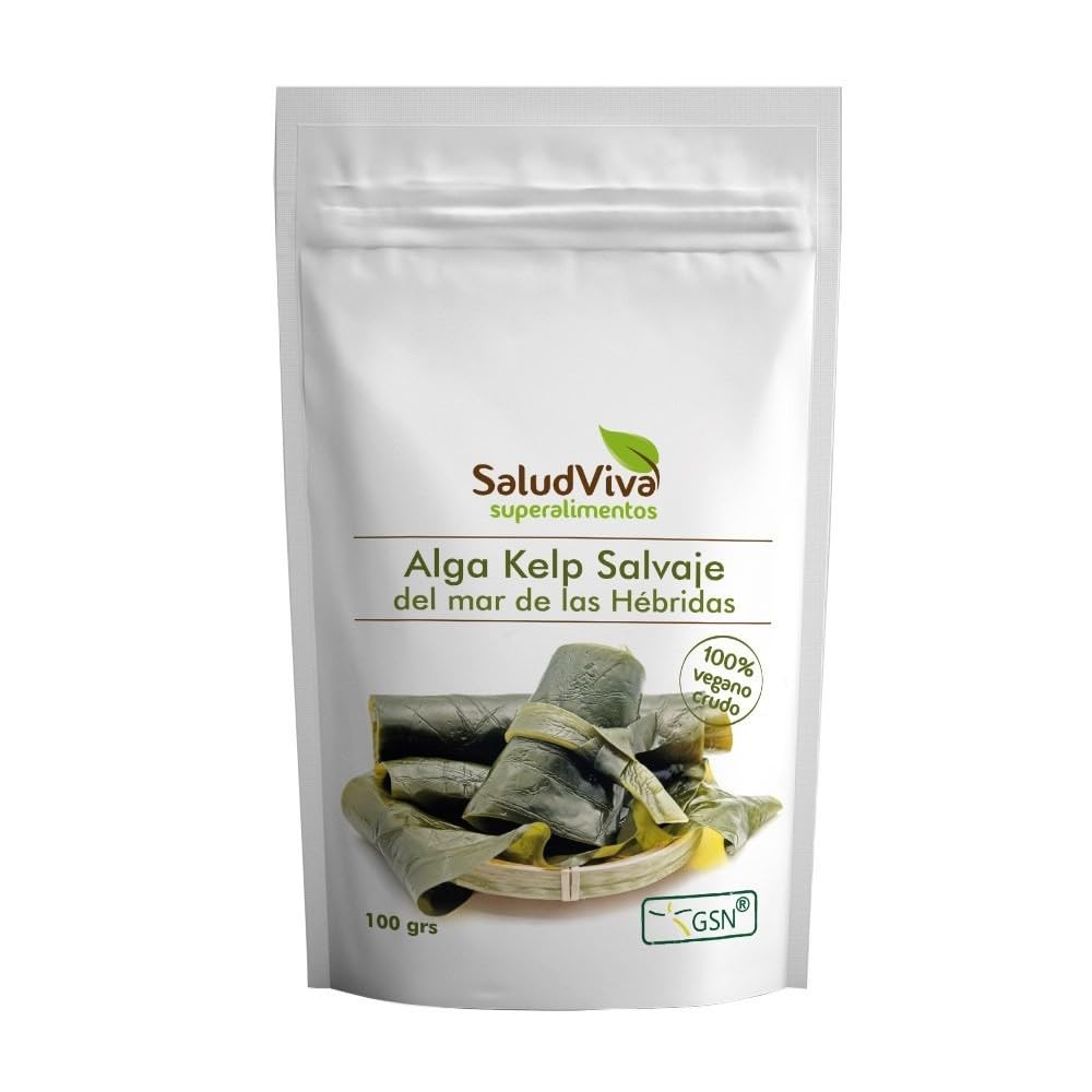 Alga Kelp Salvaje en Polvo Bio 100g | Salud Viva | Superalimento Marino Ecológico | Fuente Natural de Yodo y Minerales | Vegano