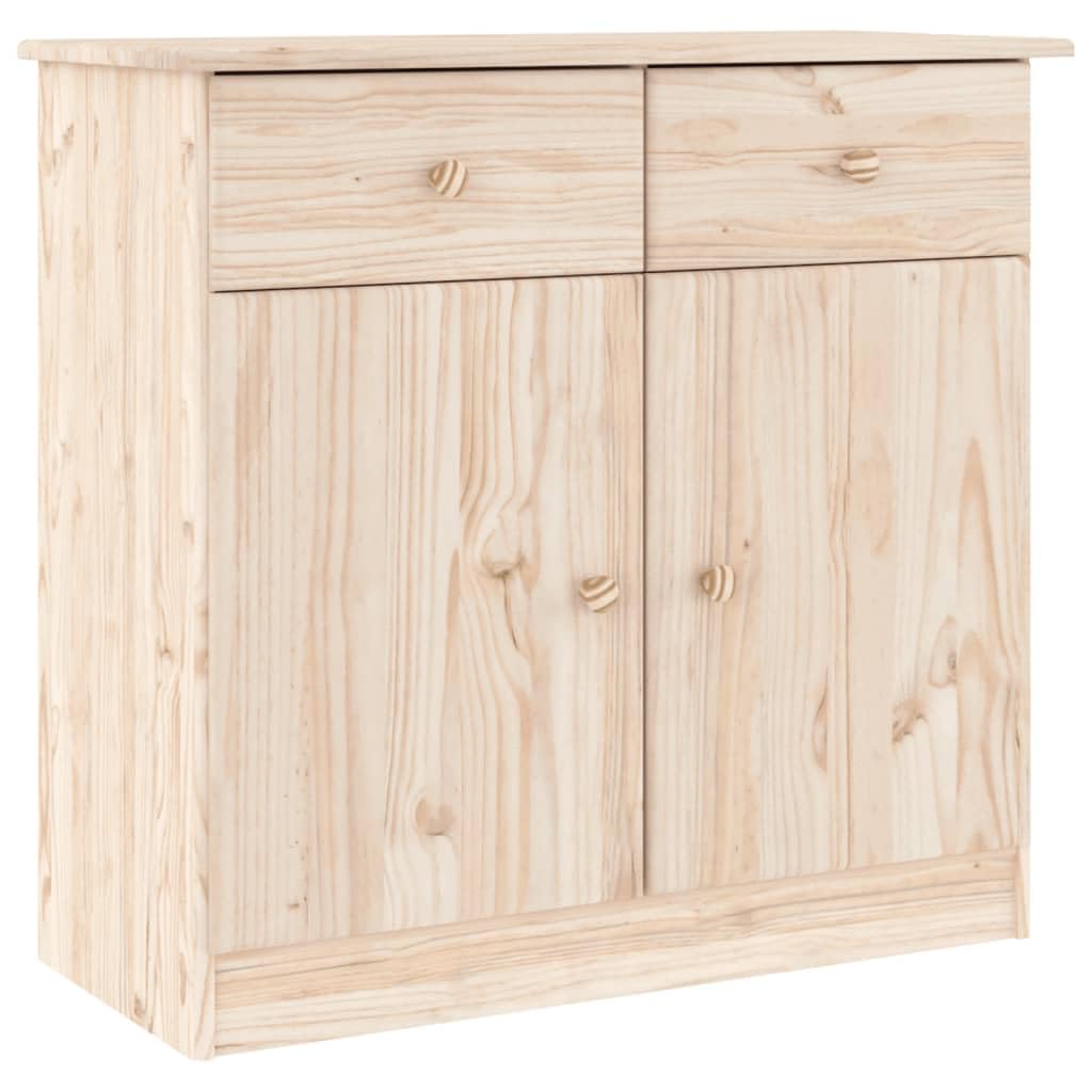 ShGaxin Bufet Alta 77x35x165 cm z litego drewna sosnowego, wysoka komoda, szafka z szufladą, szuflady na komody