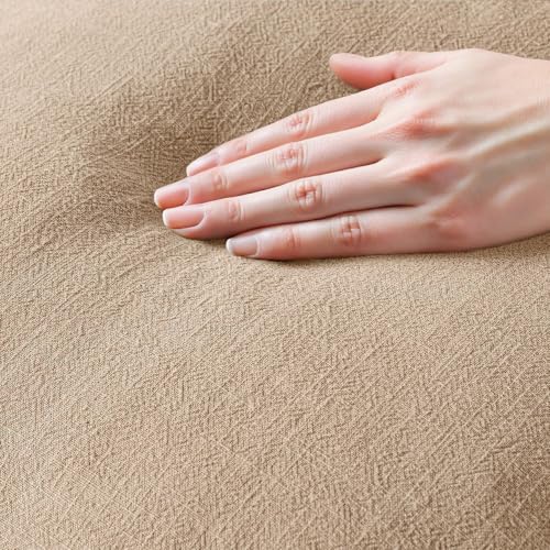 Image of MIULEE Boho Linen Fringe Decorative Lumbar Throw Pillow Covers Camel 12x20