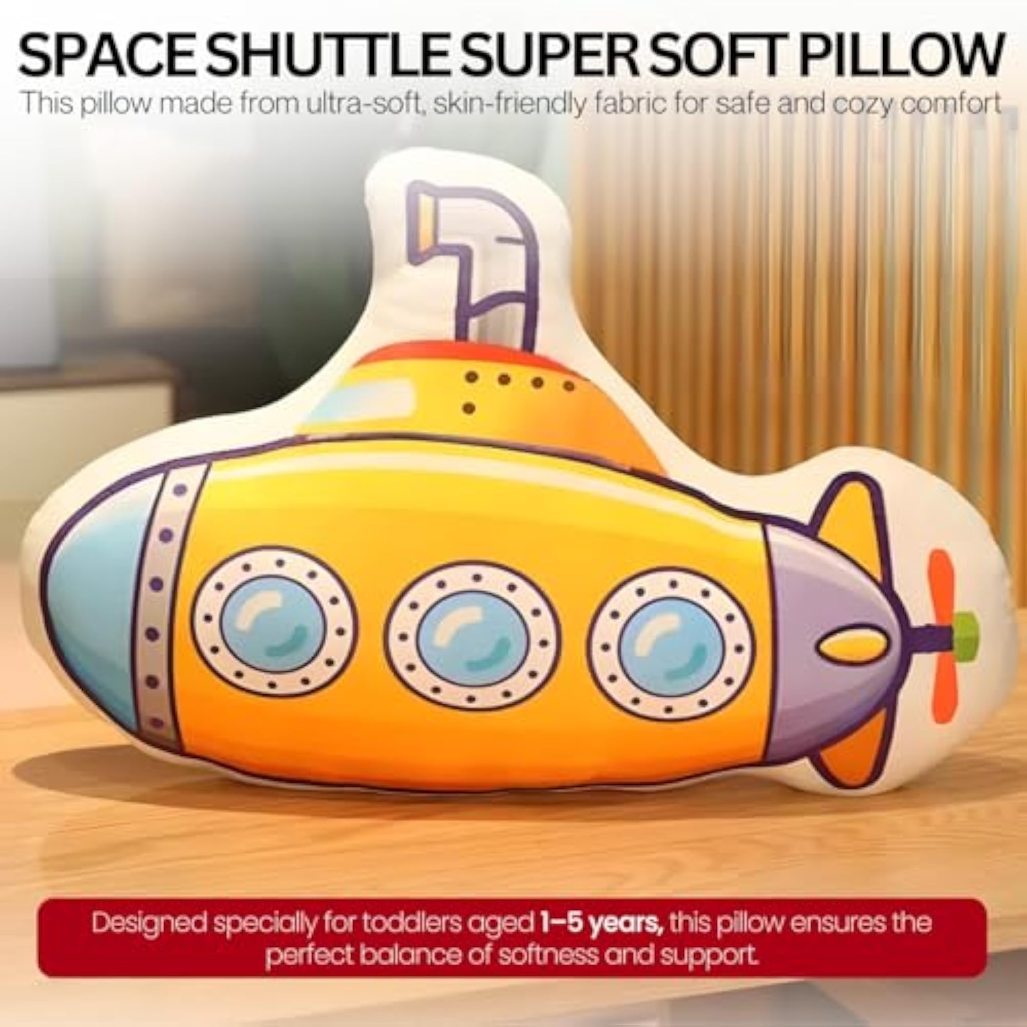 Space Shuttle Plush Toy Pillow for Kids