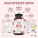 Vitamin B12 hochdosiert (180 Kapseln) aktiver 3-fach B12 Komplex mit Kofaktoren Folsäure, Vitamin B6 und Chlorella I B12 Vitamin Alternative zu Vitamin B12 Tropfen und Tabletten