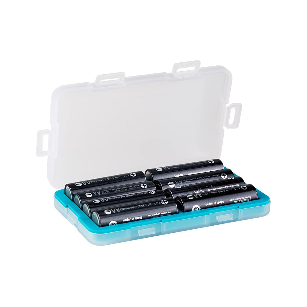 Silicone Battery Case Holder Storage Box Cover For 8 AA or 14500 Batteries Container Organizer Box Case (BC-8AA)