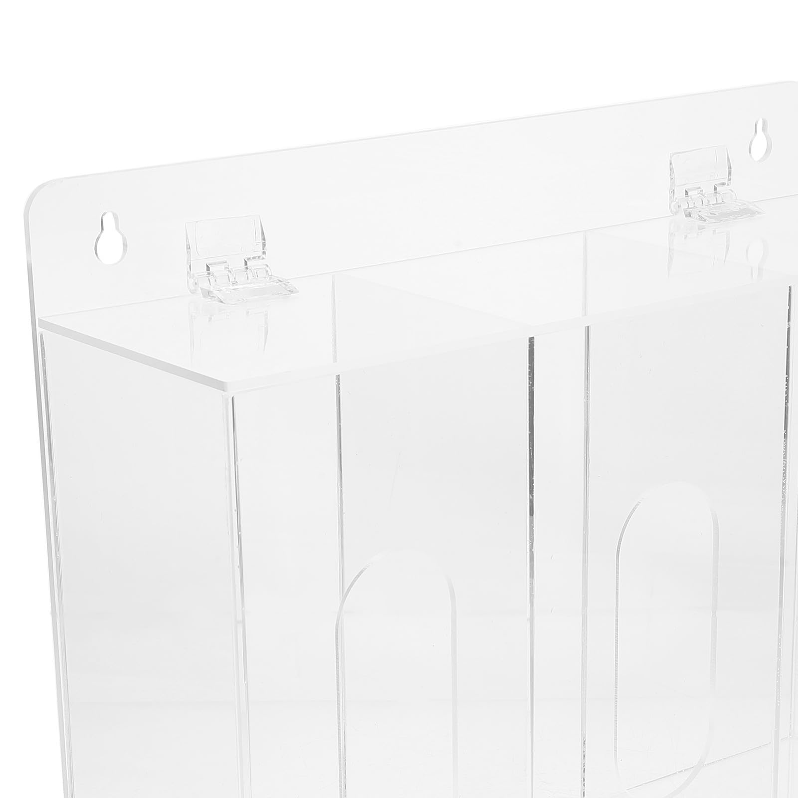 MAGICLULU Dispenser Contenitore Multifunzionale Porta Guanti e Mascherine da Parete in Acrilico 3 Scomparti Supporto Trasparente per Laboratorio per Guanti
