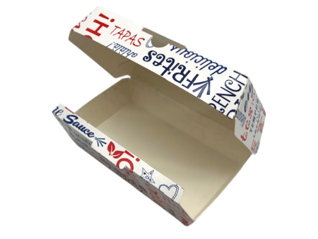 Lot de 200 - Boîtes Sandwich en Carton | Emballages Alimentaires Résistants | Idéales pour Boite kebab,Sandwichs, Wraps et Menus à Emporter | Boîtes Jetables pour Snack, Restaurant et Food-Truck