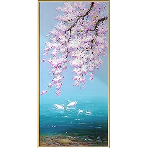 Kit broderie diamant cygne 40x80cm pour soulager le stress et décorer sa maison