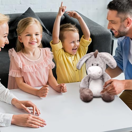 SKIPTHYBER Esel Kuscheltier 32cm Stehendes Kuscheltier Esel, Niedliche HäNgende Eselpuppe,Niedlichen Stuffed Spielzeug Cartoon Plüsch Puppe Geschenke für Heim Party Dekor Frauen Männer