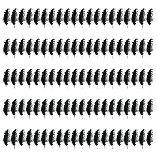 Plumes d'oies noires naturelles loisirs créatifs chapeau boucles d'oreilles