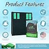 Breathe Naturally Universal Cut To Fit Activated Carbon Air Filter - Replacement Charcoal Air Filters - Carbon Filter Sheet For Air Purifier, Vent Filters & More - Made In USA (Pack - Foto 8