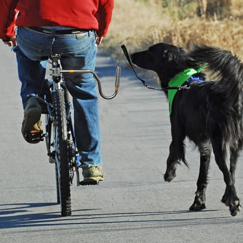 iPetba Hundeleine für Fahrrad – Freihändiges Fahrradbefestigungsseil für Hunde, Stoßdämpfend, Verstellbare Länge