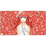 五等分的花嫁 マウスパッド アニメ 大型 ゲーミングマウスパッド 耐久性 滑り止め防水 ライティングパッド ウォッシャブルマウスパッド ホームオフィス 人気 赠り物 75x40cm 16x29.5inch （75x40x0.3cm）