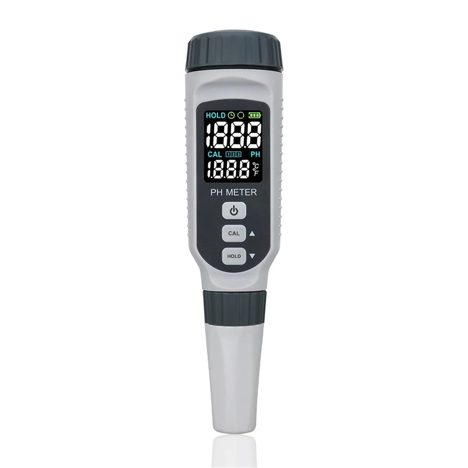 Kongmm One Color Digital Water Tester, Rechargeable Pen Type Ph Meter Professional Water Quality Meter Digital Ph Tester Acidimeter Acidity Meter Acidometer