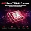 NIMO Laptop 15.6" IPS FHD para Juegos Ligeros | 8 Núcleos AMD Ryzen 7 6800H 32GB DDR5 RAM 512GB SSD (Supera a i7-12700H, Hasta 4.7GHz) Computadora con GPU AMD Radeon 680M y Tipo-C 100W | Teclado Retroiluminado, Ángulo de Visión 180° 4