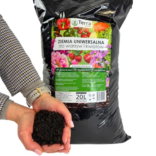 Terra Feniks 20L - Sustrato Universal para Flores y Verduras, pH 5,2-6,2
