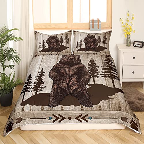 Housse de couette ours flèche boho et parure de lit style ferme western King Size - 3