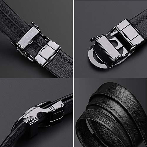 VANNANBA Ratchet Leather Belt for Men Designer Belts for Men with Automatic Buckle Alloy,Trend Fashion with Gift Box4