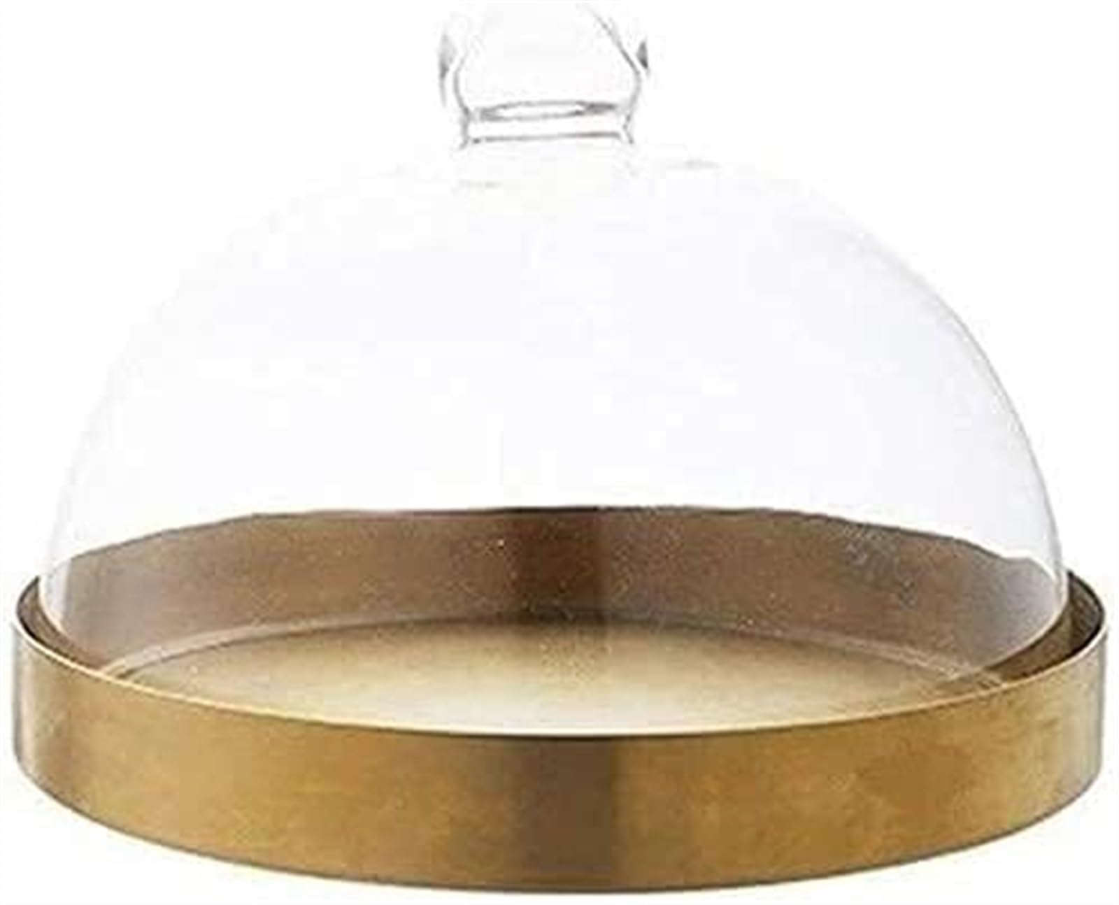 TYUHDUYUR Cake Stand Dinnerware Steak Plate Glass Cheese Dome Home Food Preservation Cover Metal Cake Plate Decorative Serving Tray Storage(22 * 22 * 20.8cm) (22*22*20.8cm )