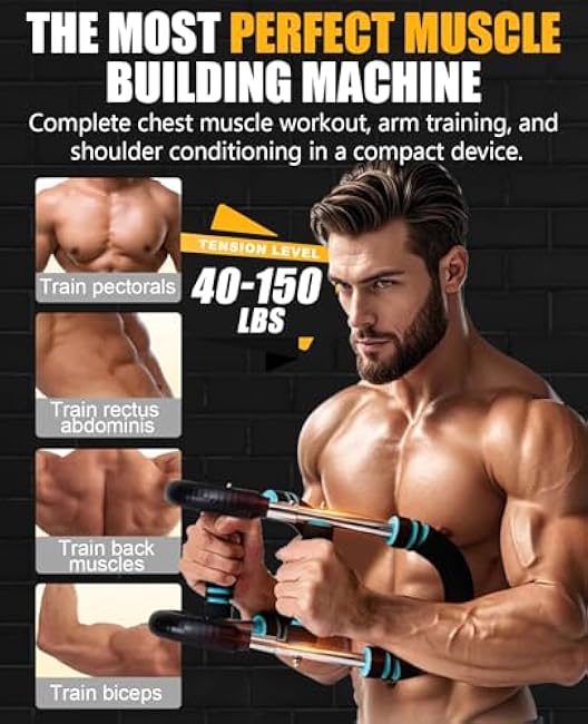 Twister Arm Trainer for Men & Women -¡¾3.0 Upgrade¡¿ 40-150lbs Adjustable Chest Workout Equipment£¬Portable Home Gym Strength Training for Arms, Shoulder & Upper Body Muscle Building?