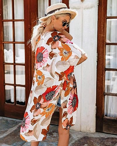 Image of Moss Rose Women Summer Bikini Kimono Bathing Suit Cover Ups for Swimwear