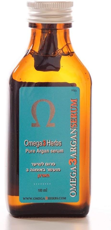 Pure Argan Hair Serum for Dry Curled or Straight Hairs 100% pure Argan Oil Moisturizing Serum Heat Protectan Repair Damaged Hair Made in Israel 100 % Pure and Organic 100 ml 1.7fl.oz Highest Quality