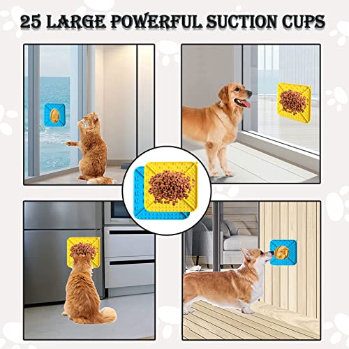 Licking Mat for Dogs & Cats 2 Pack with Suction Cups, Pets Bathing Grooming Training Calming Mat Perfect for Bathing Grooming - Image 5