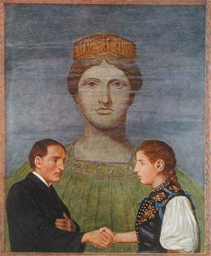 Toile Hans Thoma Illustration de la Terre impression peinture huile 60x90cm