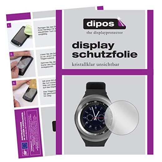 dipos I 2X Schutzfolie klar kompatibel mit TrendGeek TG-SW1 Smartwatch Folie Displayschutzfolie