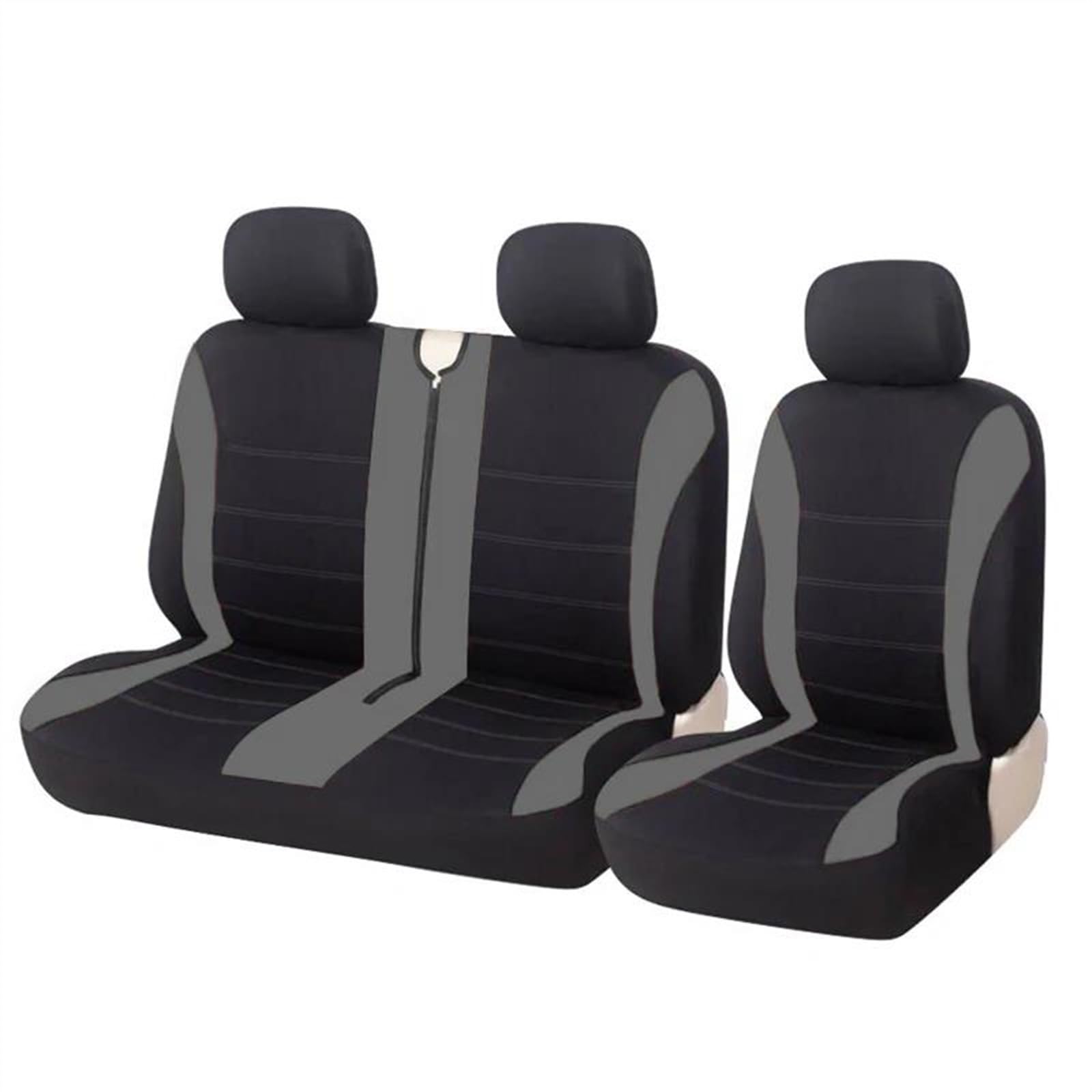 Juegos de Funda de Asiento para Nissan para Primastar 1+2 Fundas De Asiento Resistentes Fundas De Asiento De Coche Universales para Camioneta Negra Protector Asiento Coche Cubiertas (Color : Gray A)