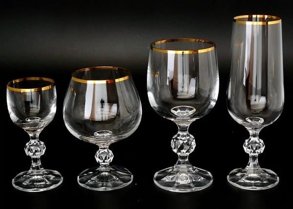 Set de 24 Piezas Crystalex Bohemia Claudia Golden Celebration miniatura 3