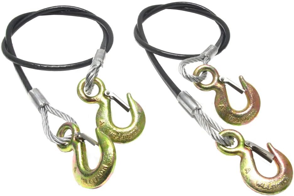 NSA 2002 5th Wheel Hitch Safety Cables - 22.5K lb. Rating, Pair