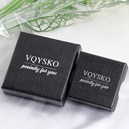 VQYSKO Triple Interlocked Rolling Ring for Women-Stainless Steel Stacking Rose gold Minimalist Promise Ring for Love/Engagement/Wedding, Size 4-124