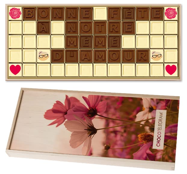 Coffret Chocotélégramme « Mémé d'amour » Messages en chocolat | Chocolat personnalisé