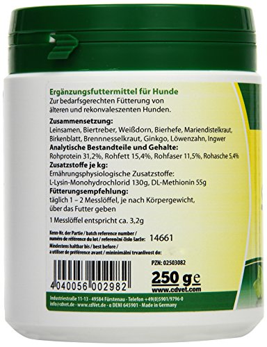 cdVet ArthroGreen Plus 150g - natürliche und effektive Nahrungsergänzung zur Unterstützung der Gelenke für Hund und für Katze durch Vitamine und Mineralien & SeniorDog 250 g