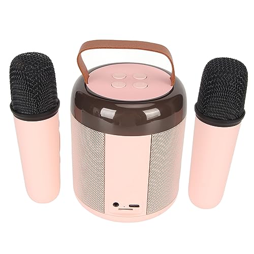 Set Macchina Karaoke Portatile, Altoparlante Bluetooth RGB con 2 Microfoni Wireless per Bambini Adulti, Supporto Archiviazione 512G, Microfono Portatile per Feste di Compleanno