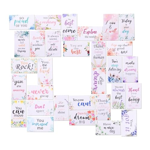 Motivational Inspirational Quote Card for Work College Students Encouragement Positive Affirmation Cards for Kids Teens Support Encouragement Gifts for Best Friends Employees Coworker 30 PCS