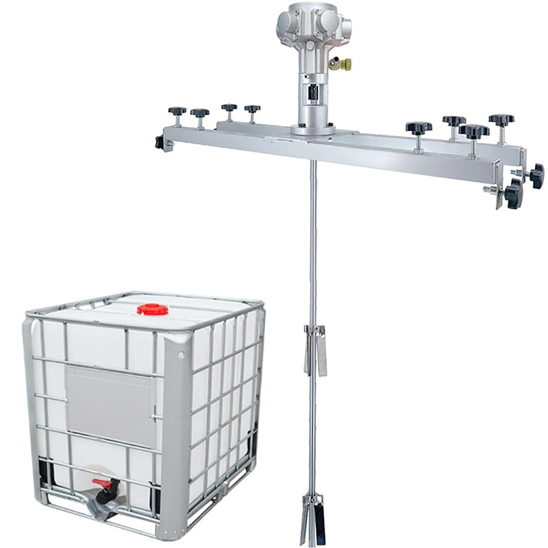 TGBHM Pneumatic Paint Mixer Air Agitator Paint Stirring Machine Folding Propeller with Support Hanger for Ink Dissolver Agitator,