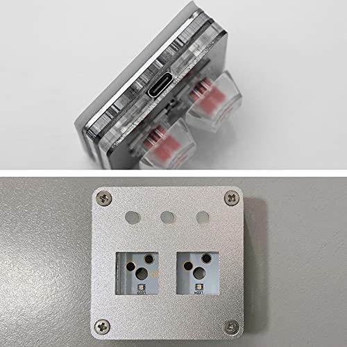 Image of Mini 2-Key Keyboard RGB Programmable Mechanical Gaming PC Keypad Red Switch