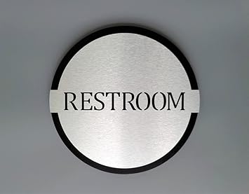 SIGNOOGLE Restroom Toilet Acrylic Sign Board Plate Display Office for Hotels Restaurant Mall Bank Office Multicolored (12 x 12 cms)