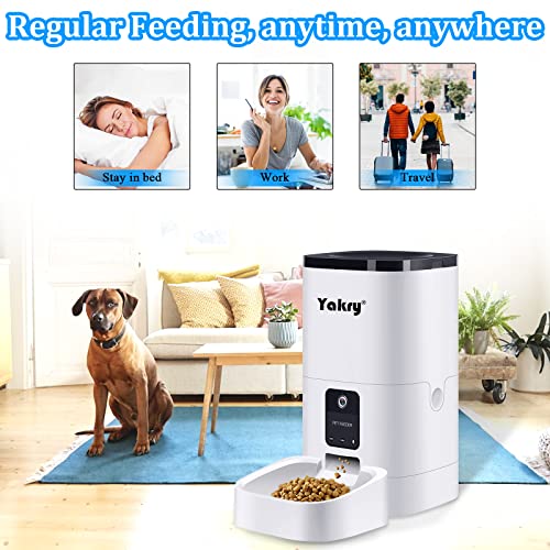 Automatic Cat Feeders 6L Smart Dog Feeder,Timer Voice and Video