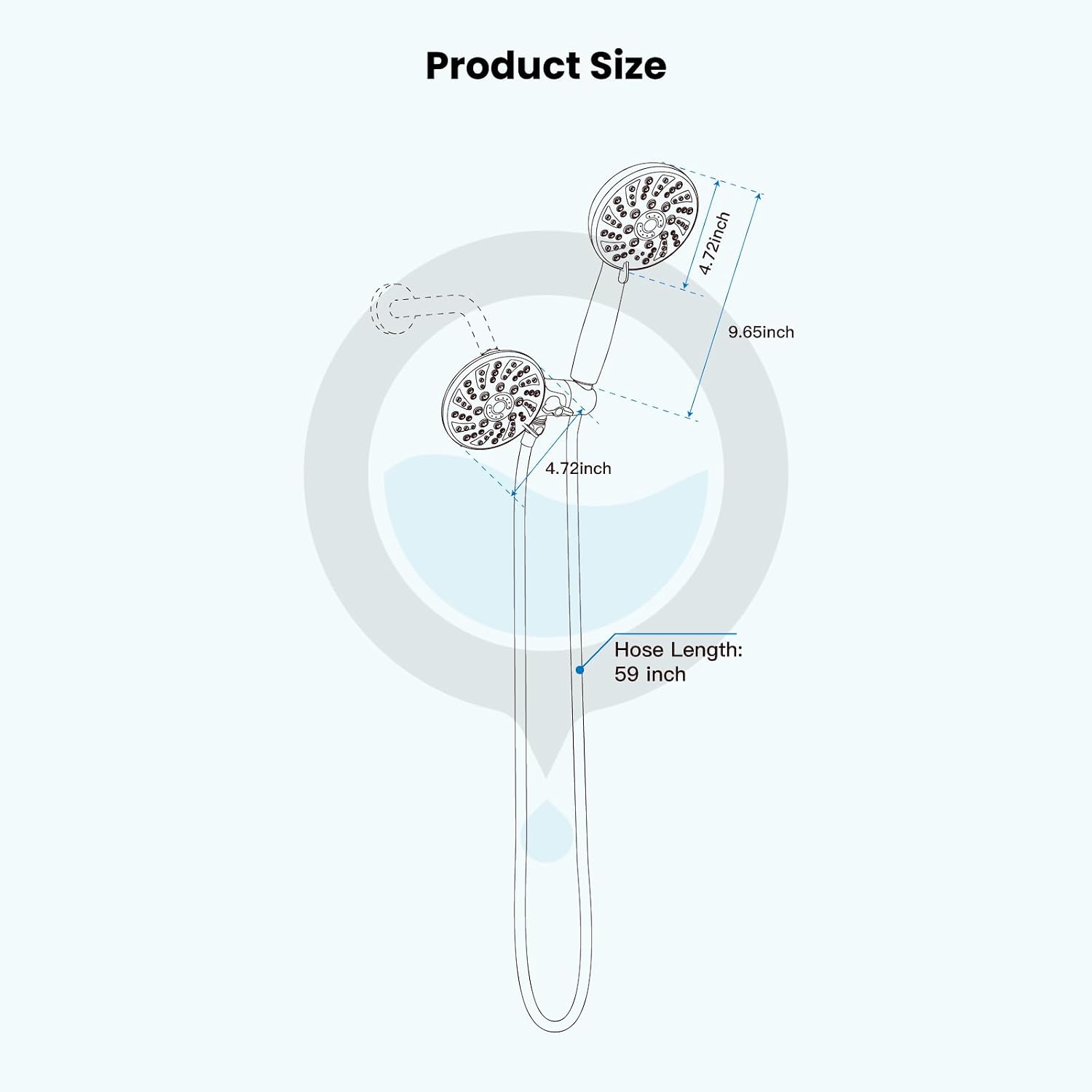 gotonovo 5 Settings ABS Shower Head with 5 Modes ABS Handheld Spray Shower Trim Kit High Pressure Dual 2 in 1 Showerhead Combo Oil Rubbed Bronze
