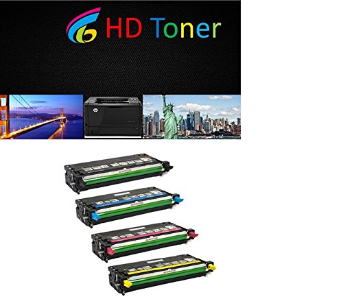 HD Toner Compatible High Capacity Toner For Dell 3110 3115 - 310-8092 310-8094 310-8096 310-8098 - High Yield 8,000 Pages (4 Pack, one of each color)